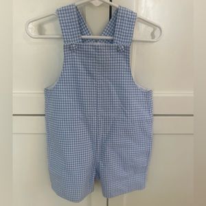 Anavini Blue and White Checked Overalls - Size 18Months